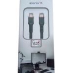 Iconix Câble UC1627-Type C-Type C-3.4A -3.25 ft-Noir