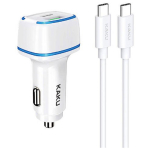 Chargeur Voiture Kaku Type-C to Type-C ksc-540  blanc
