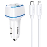 Chargeur Voiture Kaku Type-C to lightning ksc-540  blanc