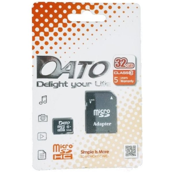 Carte Mémoire Micro SD 32Go Dato