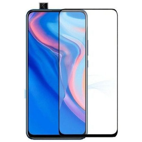 Protection Ecran en Verre Trempé Full Glue Pour Huawei Y9 2019 Contour Noir