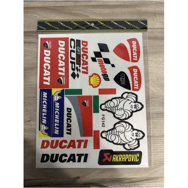 sticker décoration ducati akrapovic michelin A4