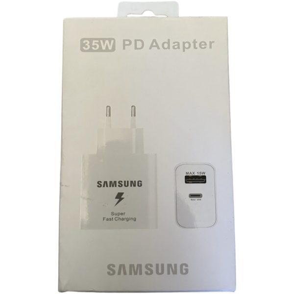 chargeur samsung 35w type-c - usb ( sans cable )