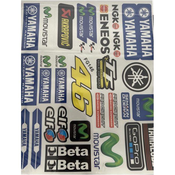 Sticker decoration 46 YAMAHA MOVISTAR AKRAPOVIC ELF BETA GO PRO