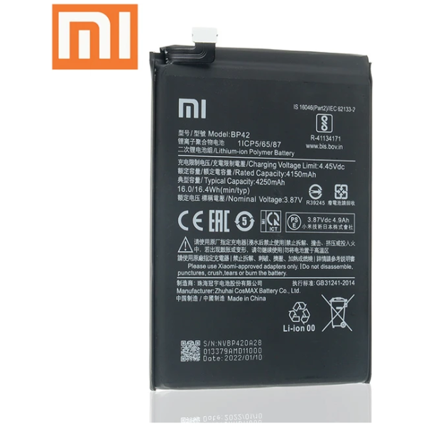 batterie Xiaomi mi11 lite notre 10 original BP42