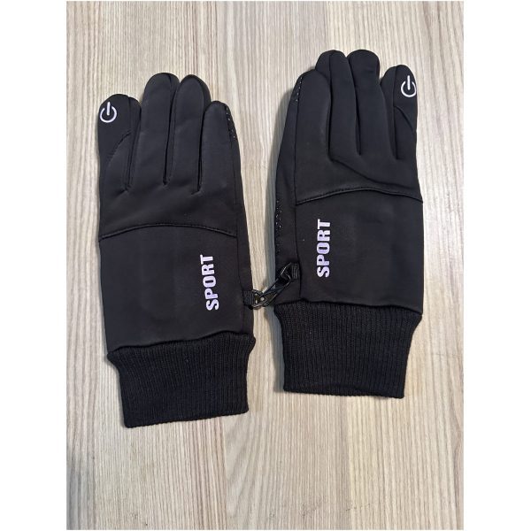 gant moto sport tactile noir