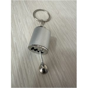 Porte clef levier vitesse 6 (silver