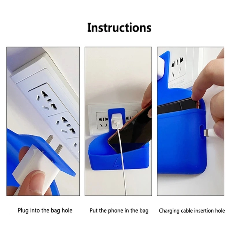 Support Silicone pour Chargeur de Téléphone – Prise Murale