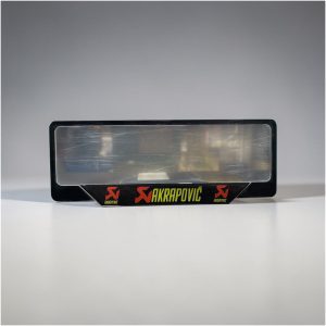 Cadre Plaque Akrapovic Noir Pour Moto