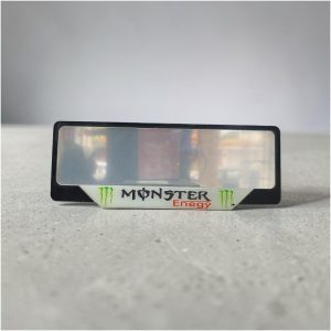 Cadre d'immatriculation Monster Blanc / Rouge pour moto