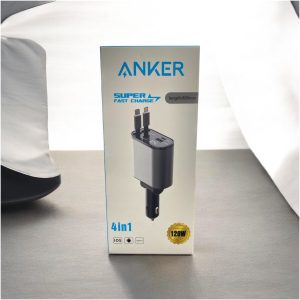 Chargeur Voiture Rétractable 4en1 120W USB C