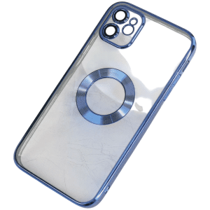 Cache Iphone 11 Bleu Chrome / Transparent