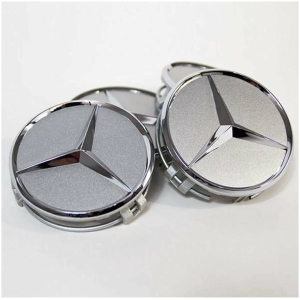 Logo Jante Mercedes Gris Metalise 68mm ( 1pieces )