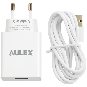 Chargeur Smartphone Aulex Avec Cable type c Blanc